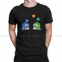 Large mens short sleeves Puzzle Bobble Tile Matching Puzzle Arcade Game Cute Tshirts Bip And Bub Print Homme T New Trend Clothing 4XL.5XL.6XL