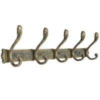 Robe Hooks Luxury Bathroom Wall Carving Antique Robe Hooks 5 Row Hook Coat Hanger Door Hooks For Bathroom Accessories