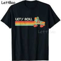 LetS Roll Roller Skating Skater Retro Vintage 70S 80S MenS T-Shirt Oversized Tops Summer Casual Unisex Tees Korean Clothing 【Size S-4XL-5XL-6XL】