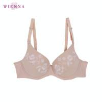 Wienna DB92400 ชุดชั้นใน เสื้อใน เวียนนา Beauty เสื้อชั้นใน มีโครง (Push up)ไซซ์ A,B 32-36 สีออฟไวท์ , ม่วง , เนื้อ (Lily Rose)