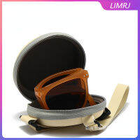 LIMRJ แว่นตากันแดดสำหรับผู้ชาย Sun Shade Leather Case แว่นตากันแดดแบบพับเก็บได้