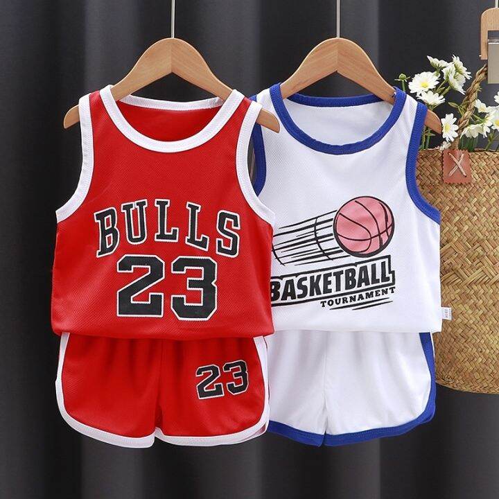 80-160cm-childrens-breathable-sports-suit-basketball-uniform-casual-vest-baby-sleeveless-jersey-performance-clothing-quick-drying-korean-version