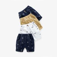 Cotton Shorts For Kids Children Boys Summer New Fashion Baby Cartoon Print Cotton Elastic Khaki Shorts Soft Fifth Pants Outfit