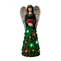 LED light angel statue light up and guard your garden Christmas angel sculpture Balcony courtyard home garden decor figurines