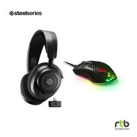 SteelSeries เซ็ท หูฟัง รุ่น Arctis Nova 7 - Black &amp; เมาส์เกมมิ่ง รุ่น Aerox 3 -Black Onyx