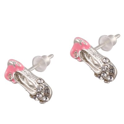 Fashion Lovely Cute Ballet Shoes Bowknot Stud Earrings