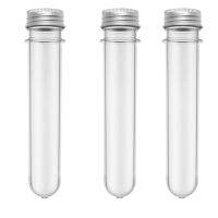 Plastic Test Tubes Clear and Transparent Candy Storage Containers with Screw Caps 40ml 10PCS