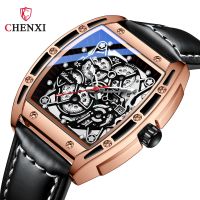 CHENXI/Dawn Calendar Chronograph Multifunctional Wine Barrel Mens Watch Luminous Waterproof Quartz Watch 8265 Fangsheng Clock 【QYUE】