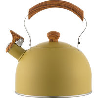 2.5L 2.5 Liter Whistling Tea Kettle 2.5L Stainless Steel Whistling Tea Kettle Food Grade Teapot For Make Tea Boil Water Compatible Gas Stoves Induction Cookers 2.5 Liter Whistling Tea Kettle Whistle Kettle Tea Kettle