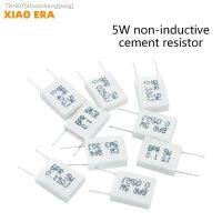 ♙∈ 5W Non-Inductive Cement Resistor 0.01 0.02 0.05 0.1 0.2 0.22 0.33 0.5R Low Resistance Value 10Pcs