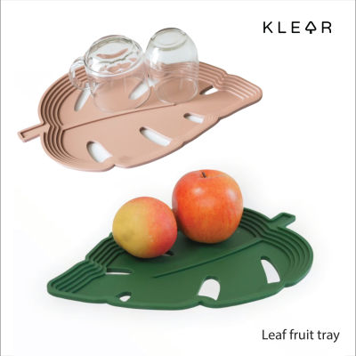 KlearObject Leaf fruit tray (1 ชุด/2 ชิ้น) ถาดใส่ผลไม้ ถาดวางแก้ว ถาดใส่ของ ถาดอะคริลิค : K468 พร้อมส่ง