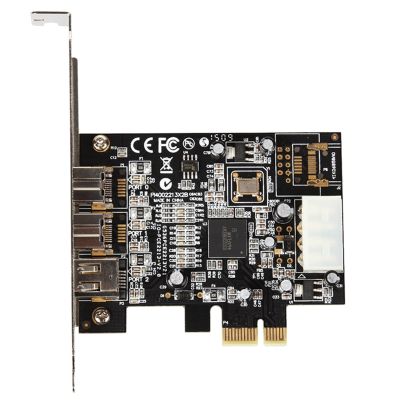 การ์ดจับภาพวิดีโอ PCI Express 3พอร์ต FireWire 1394B และ1394A PCIe 1.1การ์ด X1 TI ชิปเซ็ต XIO2213B