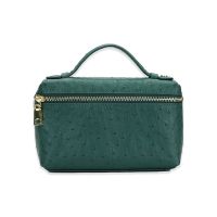 New Fashion designer handbag embossed ostrich leather portable bag small clutch bag lady hand bag purse