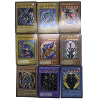 Yu-Gi-Oh! อะนิเมะสไตล์ Duel Horakhty Black Rose Dragon DIY แฟลชการ์ด Kazuki Takahashi Signature การ์ดเกมคอลเลกชันการ์ดของเล่น