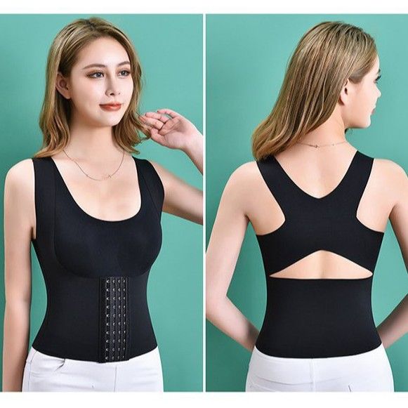 Geegobuy Seamless Breathable Body Shaping Tummy Control Padded Vest Reshape Your S Shaped Sexy