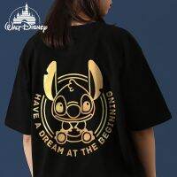 Disney Lilo &amp; Stilch เสื้อยืดผู้หญิง Anime Harajuku Kawaii เสื้อยืดขนาดใหญ่เสื้อ Gothic รอบคอเสื้อผู้หญิง2022ฤดูร้อน Y2k เสื้อผ้า