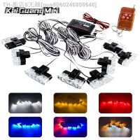 LED Car Grilles Light 8X2LED Wireless Remote Flashing Warning Light fire truck Motorcycle police Emergency Lamp SUV Trailer lamp