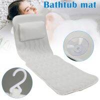 Full Body Bath Pillow Non-Slip Luxurious 3D Air Mesh Mat for Tub Neck and Back Support with 10 Non-Slip Suction Cups can