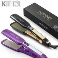 KIPOZI KP-139เครื่องหนีบผมตรงสำหรับมืออาชีพเครื่องรีดผมเรียบไทเทเนียมกับครีมบำรุงผมความร้อนทันทีคู่จอแสดงผลแอลซีแบบดีดิจิตอล