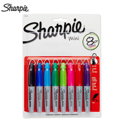 48pcs Sharpie 35113 Compact Mini Marker with Keychain Carrying Oily Marker Stationery Dust-Free Purification Marker
