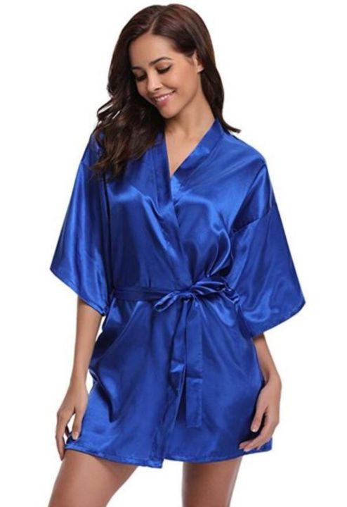 xiaoli-clothing-rb032เสื้อคลุมอาบน้ำกิโมโนผ้าไหมใหม่2018ชุดคลุมสีกรมท่าผ้าไหมเสื้อคลุมเพื่อนเจ้าสาวเซ็กซี่-satin-เสื้อคลุมเครื่องแต่งกายสุภาพสตรี