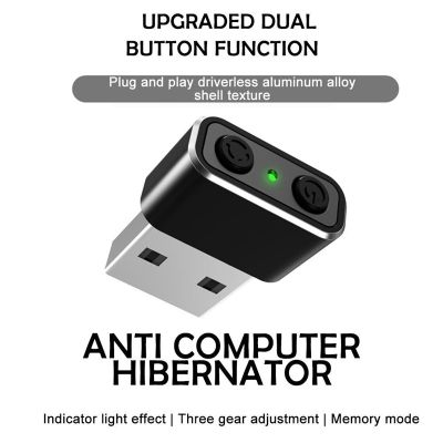Mini USB Mouse Jiggler Undetectable Mouse Mover Anti Computer Hibernation Mobile Cursor Three Track Modes