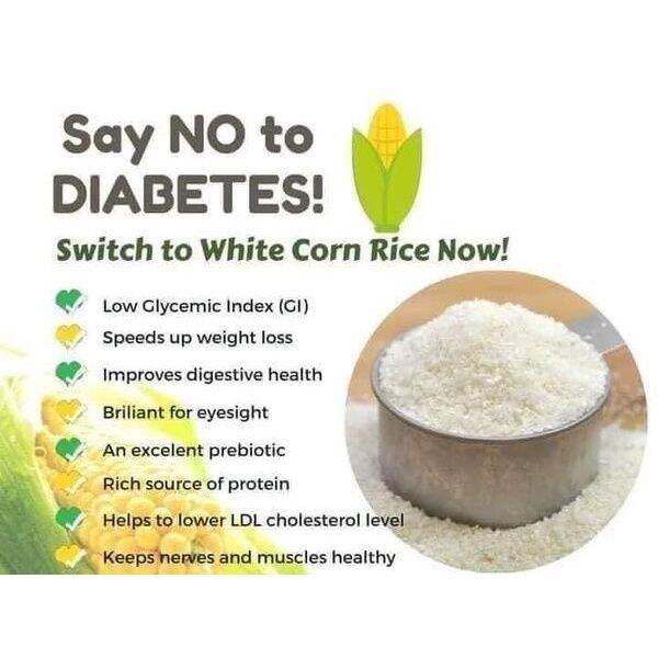 HEALTHY WHITE CORN GRITS RICE!Bigas Mais Corn Rice! 1KL FOR DIABETIC