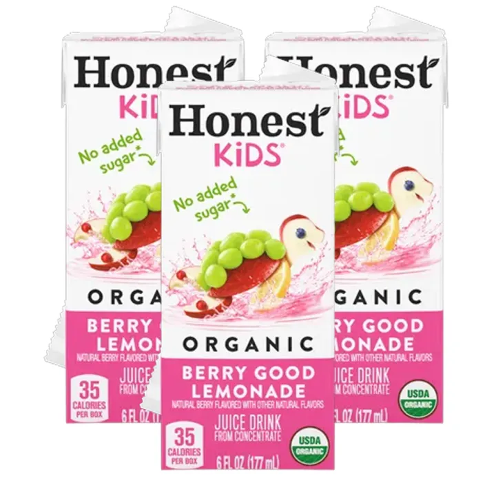 Honest Kids Berry Berry Good Lemonade Organic Juice Drink 3 Pack (177ml ...