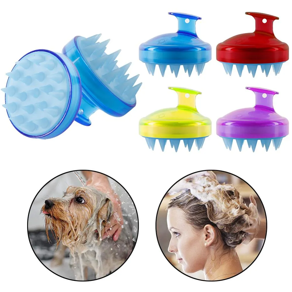 Washing Shower Hair Comb Mini Head Meridian Massage Shampoo Massage Brush  Handheld Silicone Scalp Brush _CutieA | Lazada