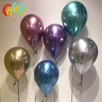 50ชิ้น/ล็อตนิ้วน้ำยางลูกโป่งโลหะสีฟ้าหนา Qualatex บอลลูนทองสำเร็จการศึกษาปริญญาตรีของตกแต่งงานปาร์ตี้