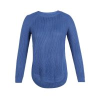 Women Autumn Winter Fashion Side High Slit O Neck Knitted Sweater Ladies Basic Casual Warm Solid Color Long Sleeve Pullover Jumper Tops