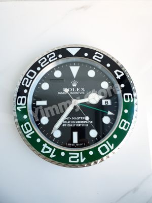 นาฬิกาแขวนผนัง โรเล็กซ์ (หน้าปัดดำขอบเขียว-ดำ) หรูหราพรีเมี่ยม วัสดุดี พร้อมส่งในไทยไม่ต้องรอนาน