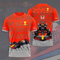 （Can Customizable）Mens New Summer T-shirt Red Bull Racing Team Womens Large Formula One Sports Childrens T-Shirt（Adult and Childrens Sizes）