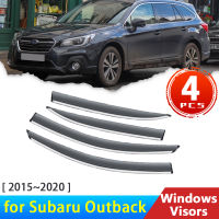 4x D Eflectors สำหรับ Subaru ชนบทห่างไกล VI 6 2015 ~ 2020อุปกรณ์เสริมรถหน้าต่าง Visors ฝนคิ้วยามบังแดดควัน2016 2017 2018