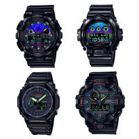 Casio G-Shock นาฬิกาข้อมือผู้ชาย สายเรซิ่น รุ่น GA-100,GA-100RGB,GA-700,GA-700RGB,GA-2100,GA-2100RGB,DW-6900,DW-6900RGB  (GA-100RGB-1A,GA-700RGB-1A,GA-2100RGB-1A,DW-6900RGB-1)