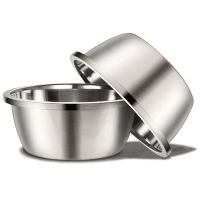 Stainless Steel Large Dog Bowl High Capacity Stable Metal Food Water Bowls Replacements Dog Basic Bowls Dishwasher Safe