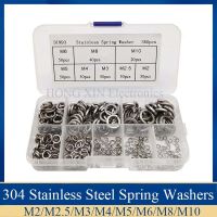 360pcs/set Stainless Steel Spring Washer Assortment Kit M2/M2.5/M3/M4/M5/M6/M8/M10 For Handware Tools Accessories Nails Screws  Fasteners