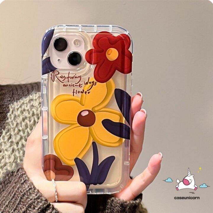 เคสโทรศัพท์มือถือ-นิ่ม-กันกระแทก-ลายดอกไม้-สีน้ํามัน-สไตล์เกาหลี-สําหรับ-iphone-14-max-13-12-xr-7plus-7-8-6-6s-x-xs-8plus-2020