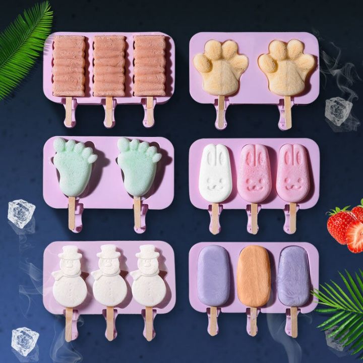silicone-ice-cream-mold-reusable-popsicle-molds-diy-homemade-cute-cartoon-freezer-fruit-juice-ice-pop-maker-mould-ice-tray-ice-maker-ice-cream-moulds
