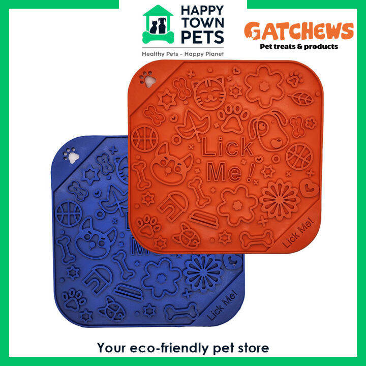 Dog Lick Mat Square Puzzle Lick Me Dog Licking Mat Licky Mat Pet Lick Pad Food Grade
