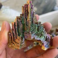 50-150g Bismuth natural stone decoration Bismuth colorful Metal Beautiful Natural Antimony ore specimen for collection