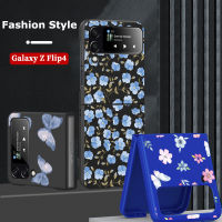 YIQIAN เคสฝาพับ4สำหรับ Samsung Galaxy Z เคสกันชนบางแข็ง PC กันกระแทกป้องกันรอยขีดข่วนเคสโทรศัพท์ผู้หญิงหญิงสาวลื่นสำหรับ Samsung Z พลิก4