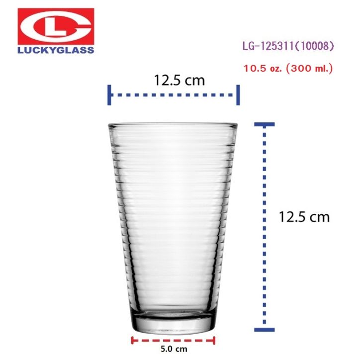 แก้วน้ำ-lucky-รุ่น-lg-125311-10008-v-series-ring-tumbler-10-5-oz-12-ใบ-ประกันแตก-แก้วใส-ถ้วยแก้ว-แก้วใส่น้ำ-แก้วสวยๆ-lucky