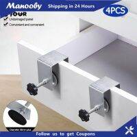 เครื่องมือจากโรงงาน-Manooby จิ๊กงานไม้4ชิ้นอุปกรณ์ทรงโบว์ลิ้นชักด้านหน้าติดตั้งที่หนีบตู้เครื่องมือแผง Perabot Rumah คลิปเครื่องมืออุปกรณ์เครื่องมือ