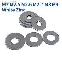 10/30/50/100pcs M2 M2.5 M2.6 M2.7 M3 M4 White Zinc Flat Washer for Screw Bolt Plain Gasket