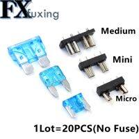 【DT】hot！ 20pcs Car Fuse Holder PCB Board Medium Small Automotive Boat 32V Safety clip Insertion Type