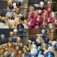 【HOT】ஐ 20Pcs 12 Inch Metallic Ballon Gold Balloons Happy Birthday Decorations Wedding Air Globos Set