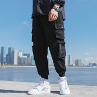 Men Vintage Cargo Pants Male Hip hop Khaki Black Pockets Joggers Pants Man Korean Fashion Sweatpants Autumn Overalls