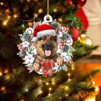 Christmas Tree Ornaments Lovely Cat Dog With Santa Hat Pendant Home Christmas Decorations For Xmas Gifts Holiday Party Decor Christmas Ornaments