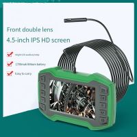 ใหม่ Dual- HD 4.5นิ้วหน้าจอ IPS Endoscope 200W พิกเซลอุตสาหกรรม Endoscope พร้อมหน้าจอ